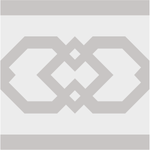 Decorative border tile Nova Cenefa with diamonds and rhombi, stars and radial forms, bands and lines